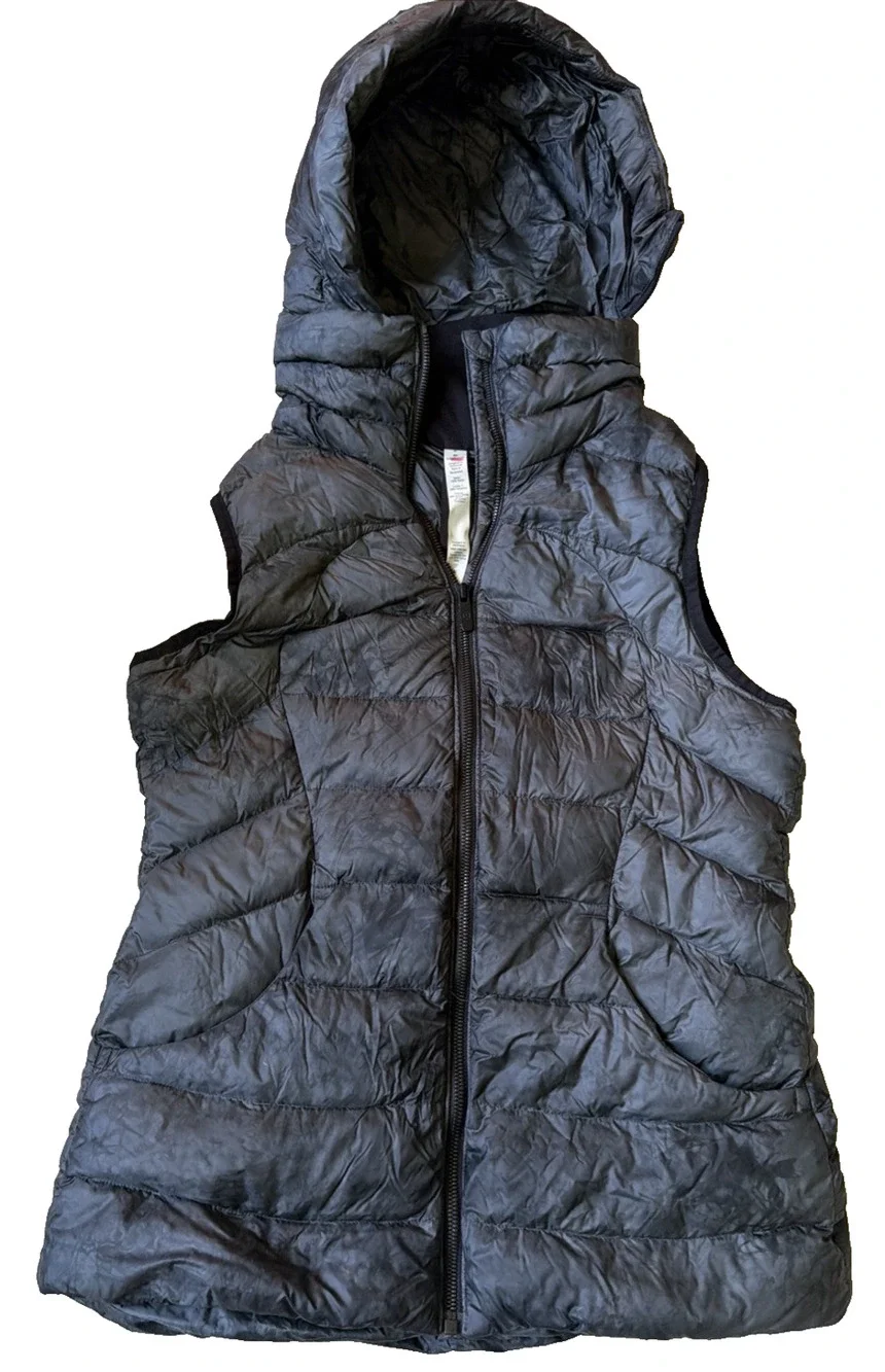 Lululemon Pack It Down Diamond Dye Hooded Vest Size 8